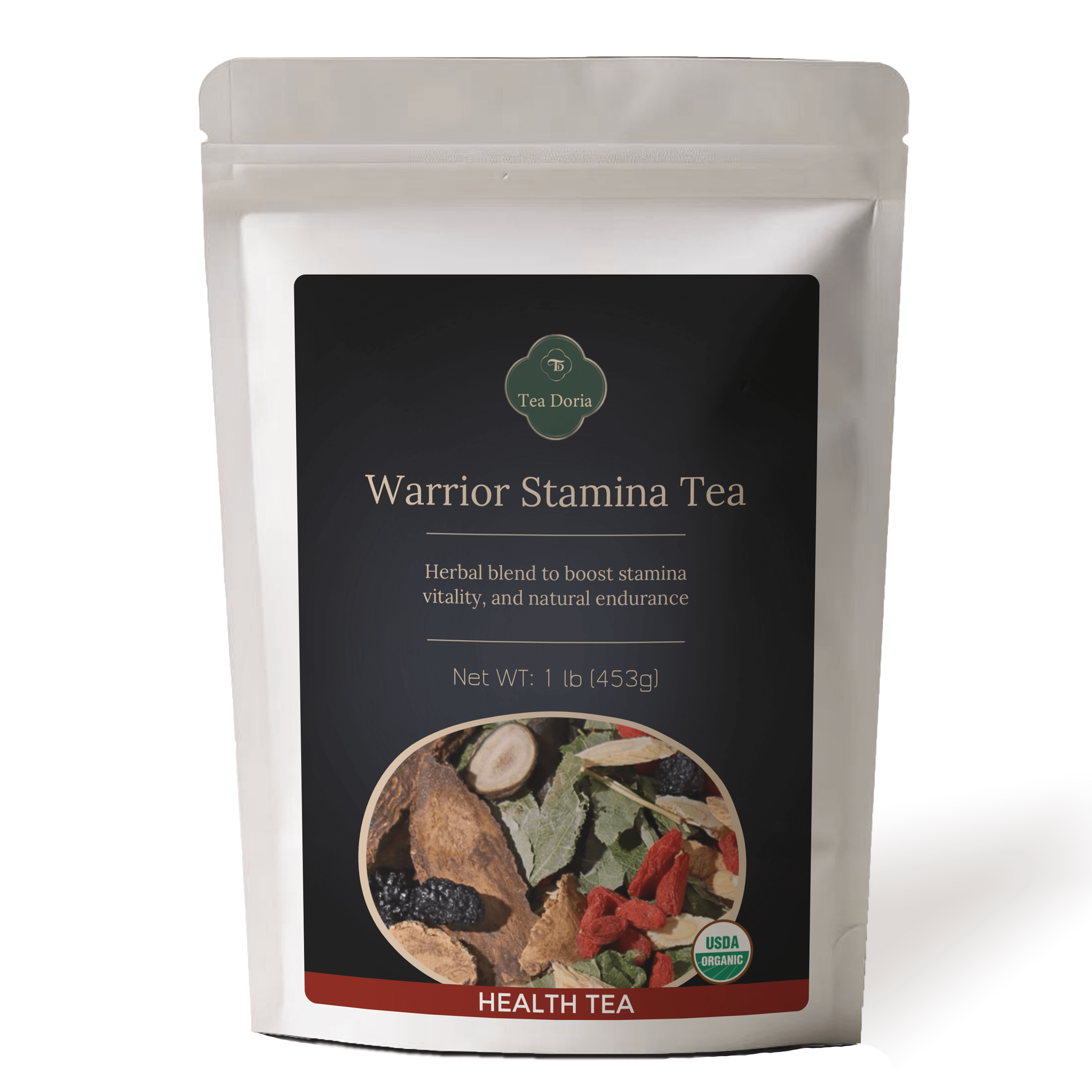 Warrior Stamina Tea | Natural Energy & Endurance Herbal Tea Blend(8-Herb Blend)