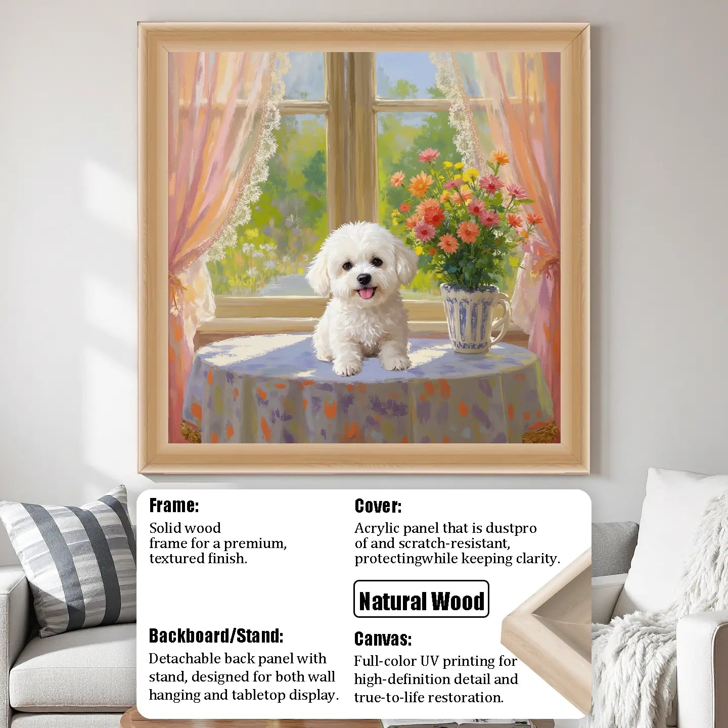 Windowsill Pet Oil Painting S2