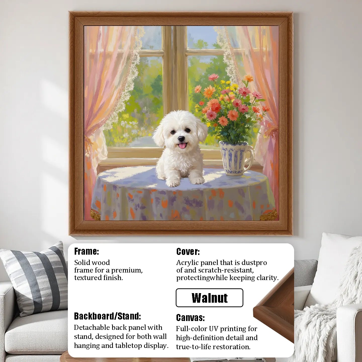 Windowsill Pet Oil Painting S2