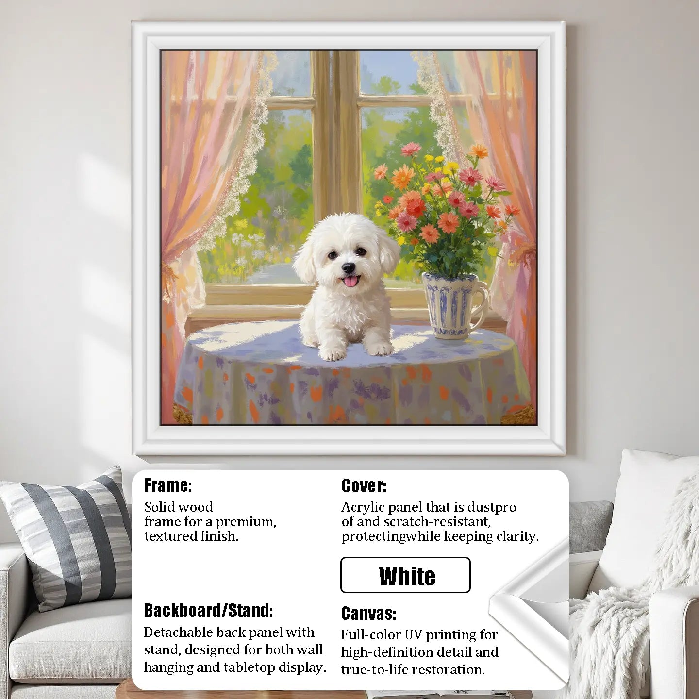 Windowsill Pet Oil Painting S2