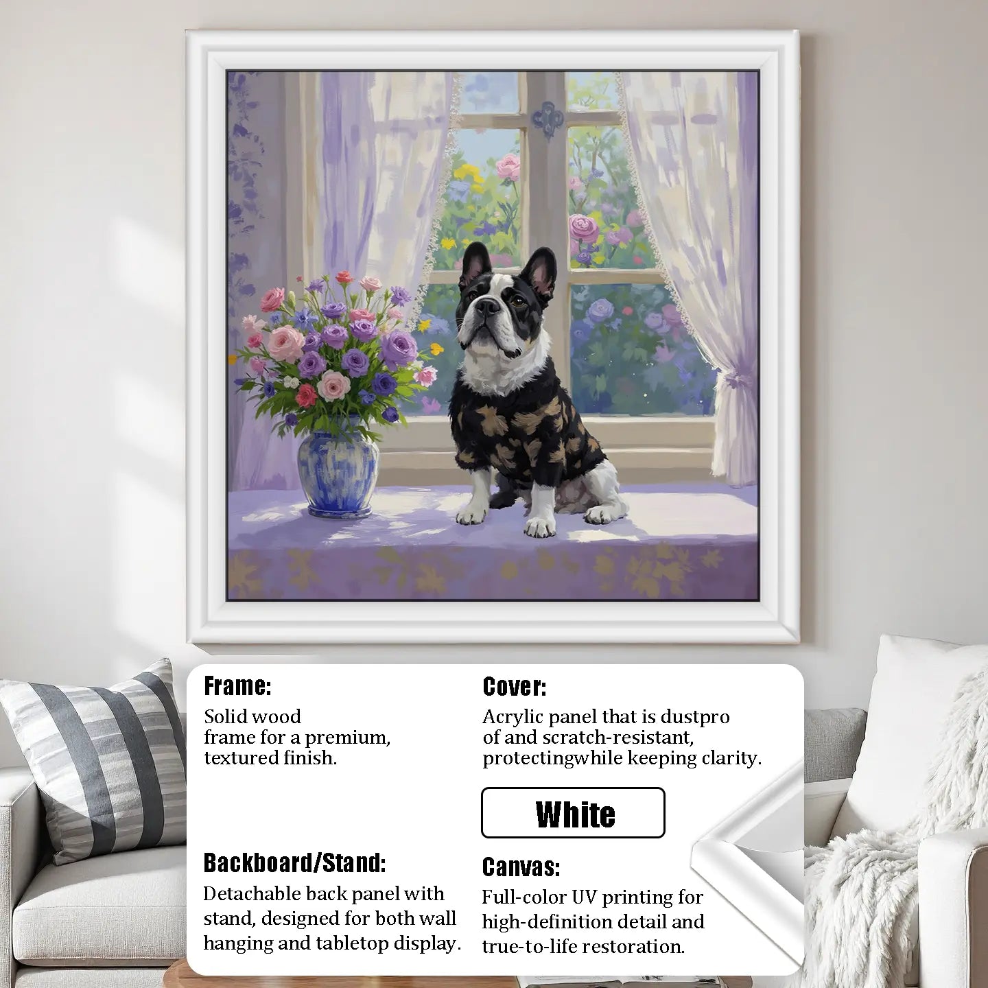 Windowsill Pet Oil Painting