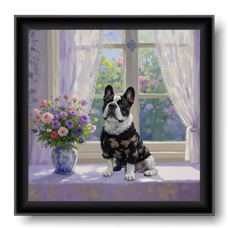 Windowsill Pet Oil Painting