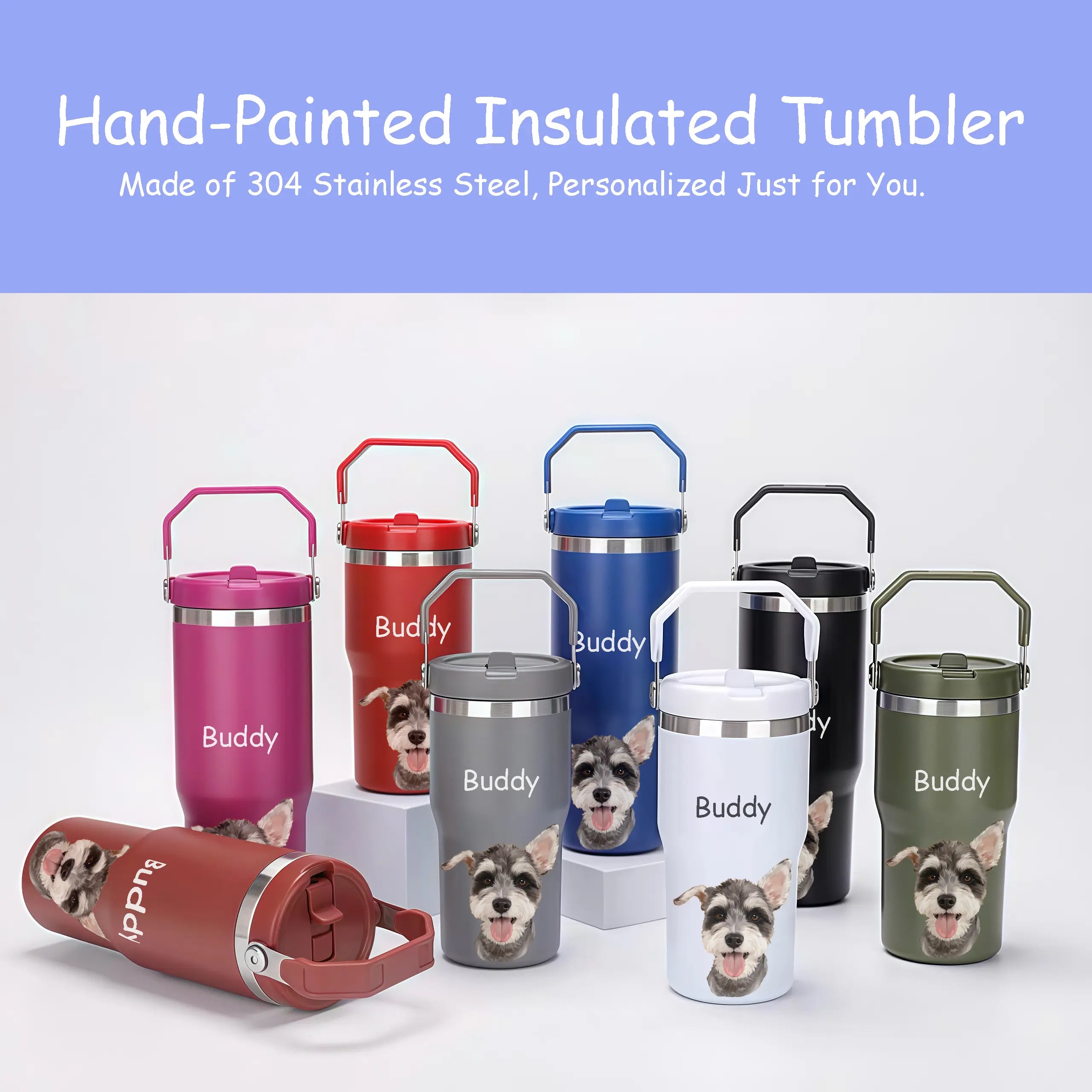 Hand-Painted Insulated Tumbler