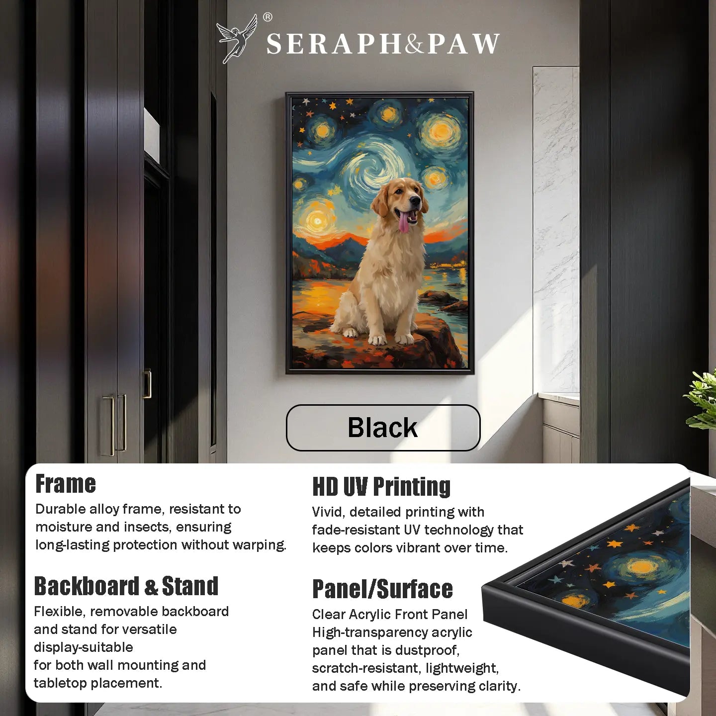 Starry Sky Pet Oil Painting