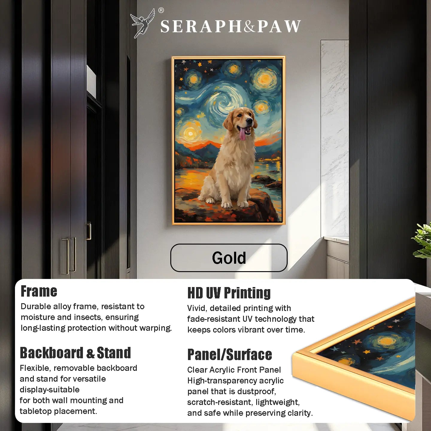 Starry Sky Pet Oil Painting