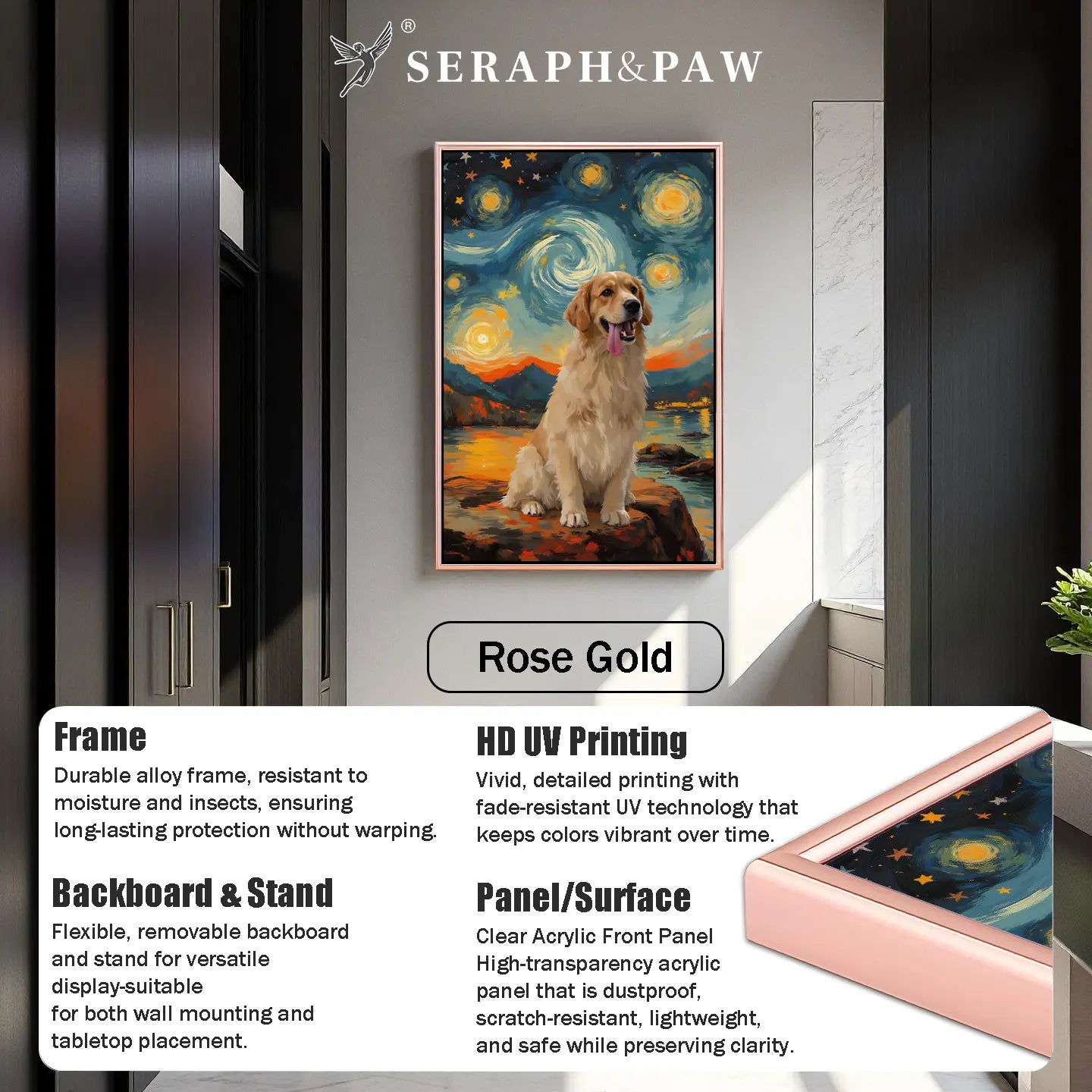 Starry Sky Pet Oil Painting