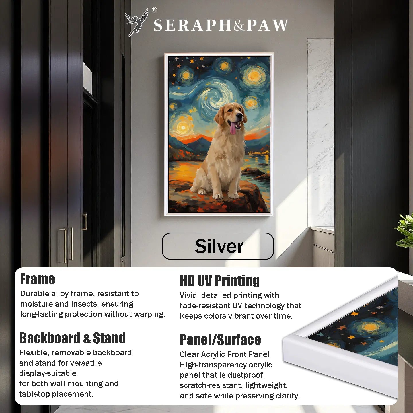 Starry Sky Pet Oil Painting
