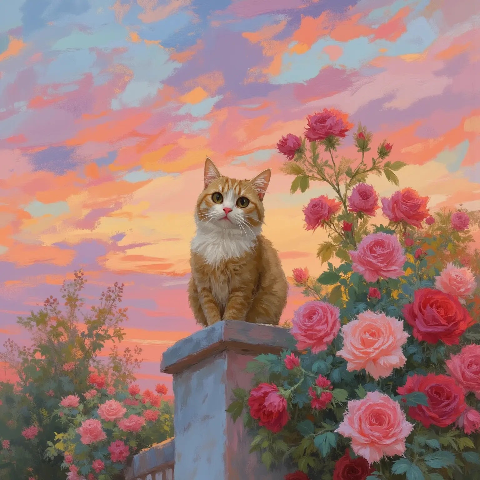 Rose Petal Dreams Pet Portrait