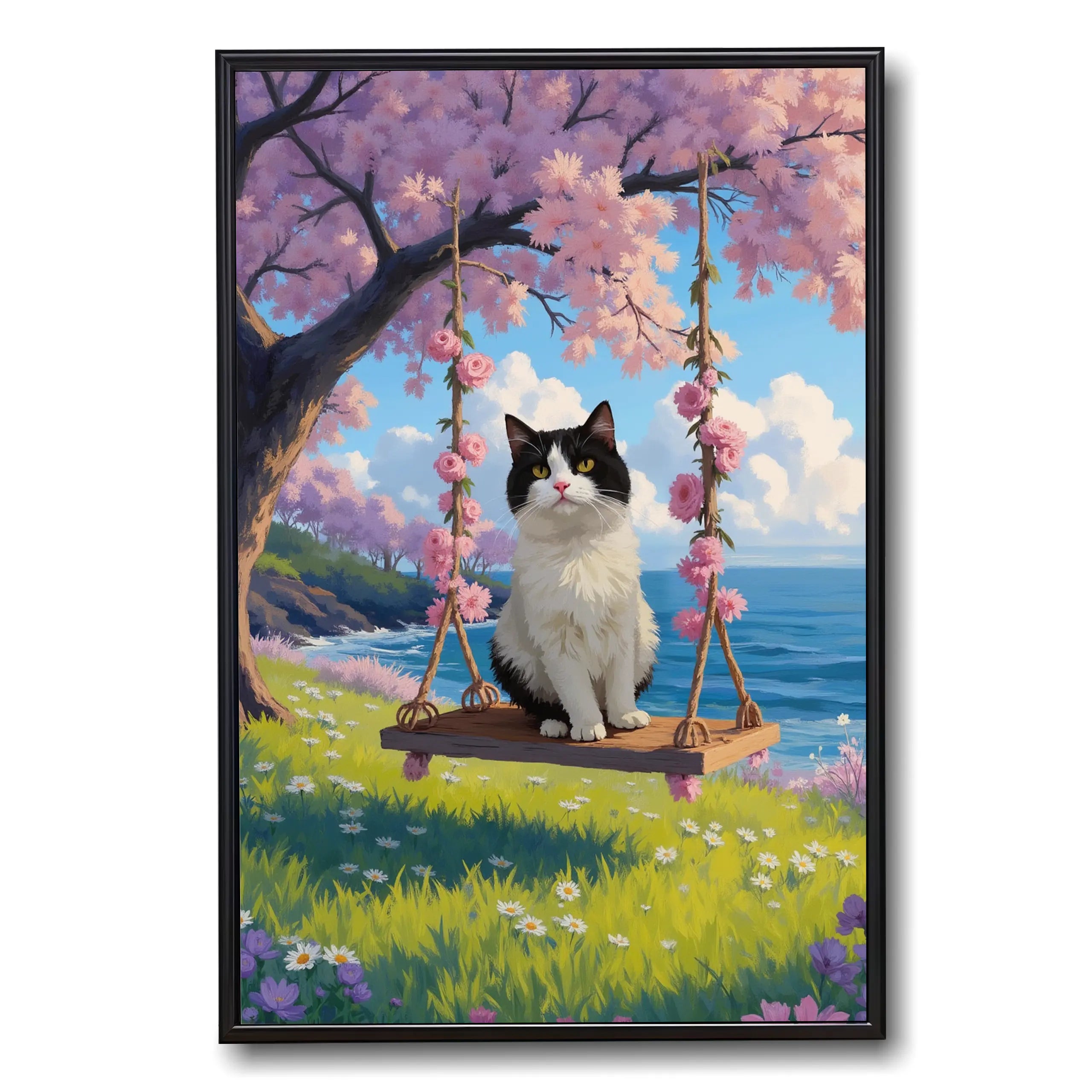 Swing Pet Oil Painting